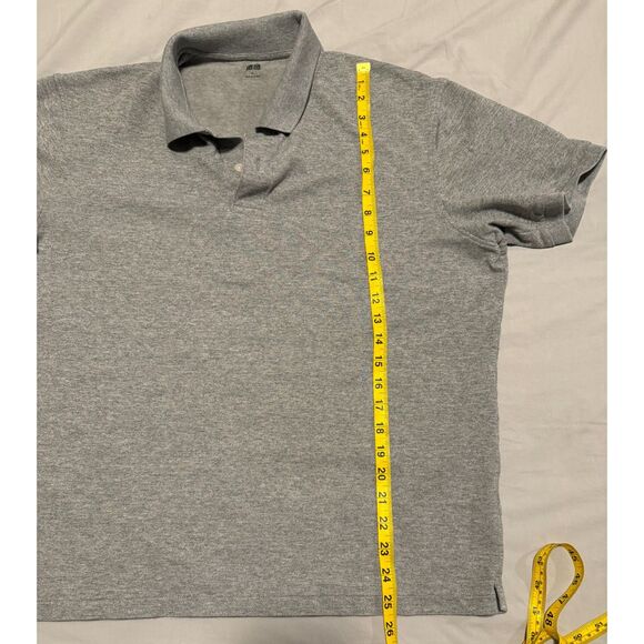 Uniqlo Men’s Light Grey Piqué Polo Shirt - Size XL - Classic Fit - Picture 5 of 6